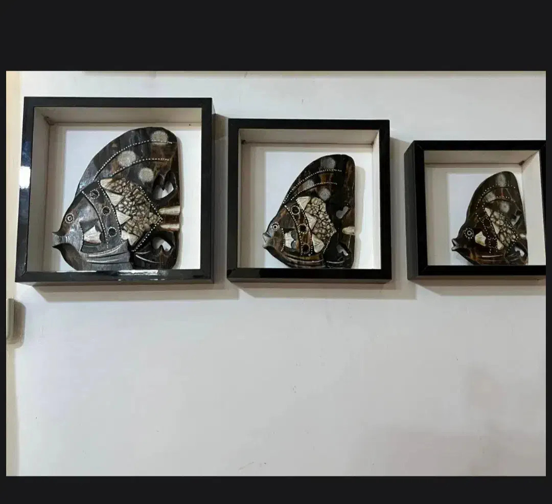 دو عدد تابلو فرش سه عدد ماهی با باکس|تابلو فرش|گنبد کاووس, |دیوار