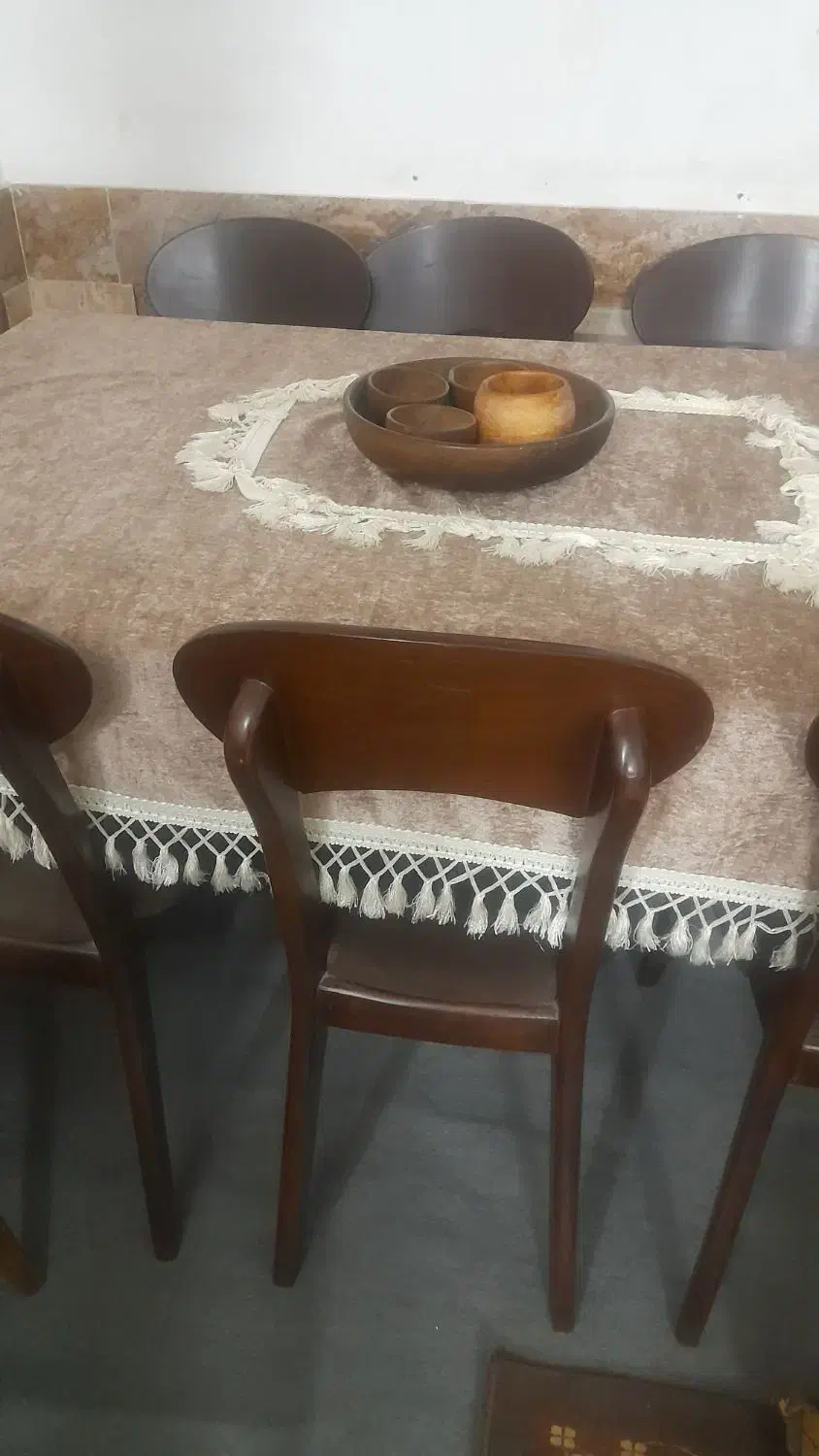 میزنهار خوری شش نفره رنگ قهوای|میز و صندلی غذاخوری|تربت جام, عیدی آباد|دیوار