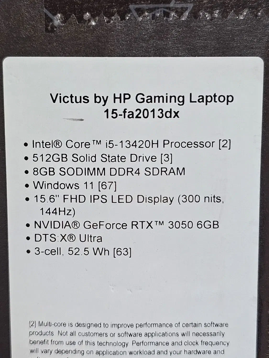 لپ تاپ گیمینگ HP VICTUS 15 نسل ۱۳ گرافیک ۶ آکبند|رایانه همراه|شیراز, وصال|دیوار