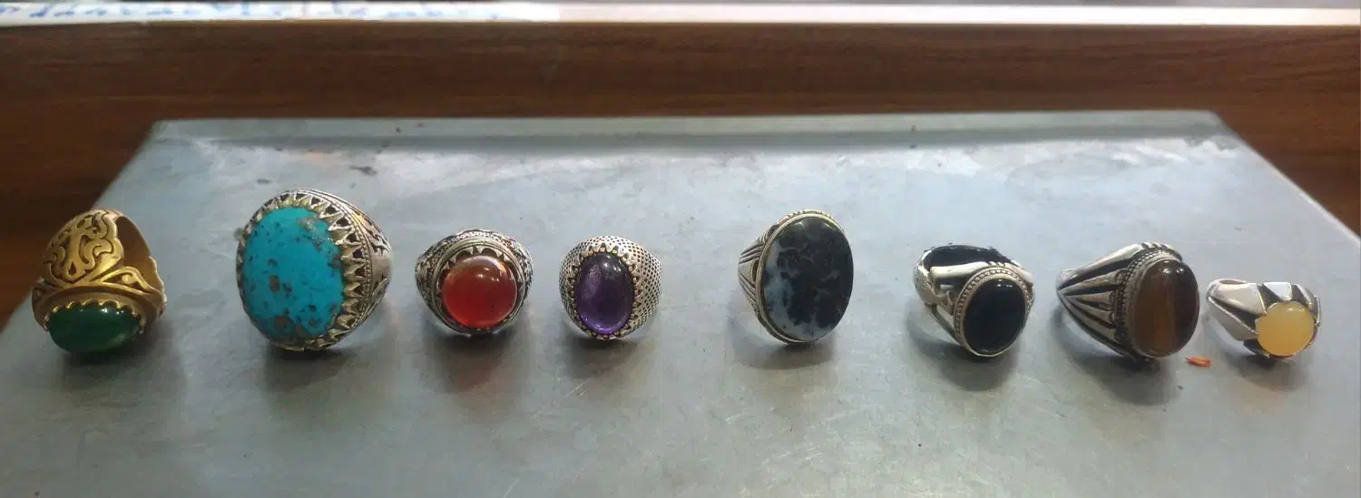 انگشتر نقره|جواهرات|مبارکه, |دیوار