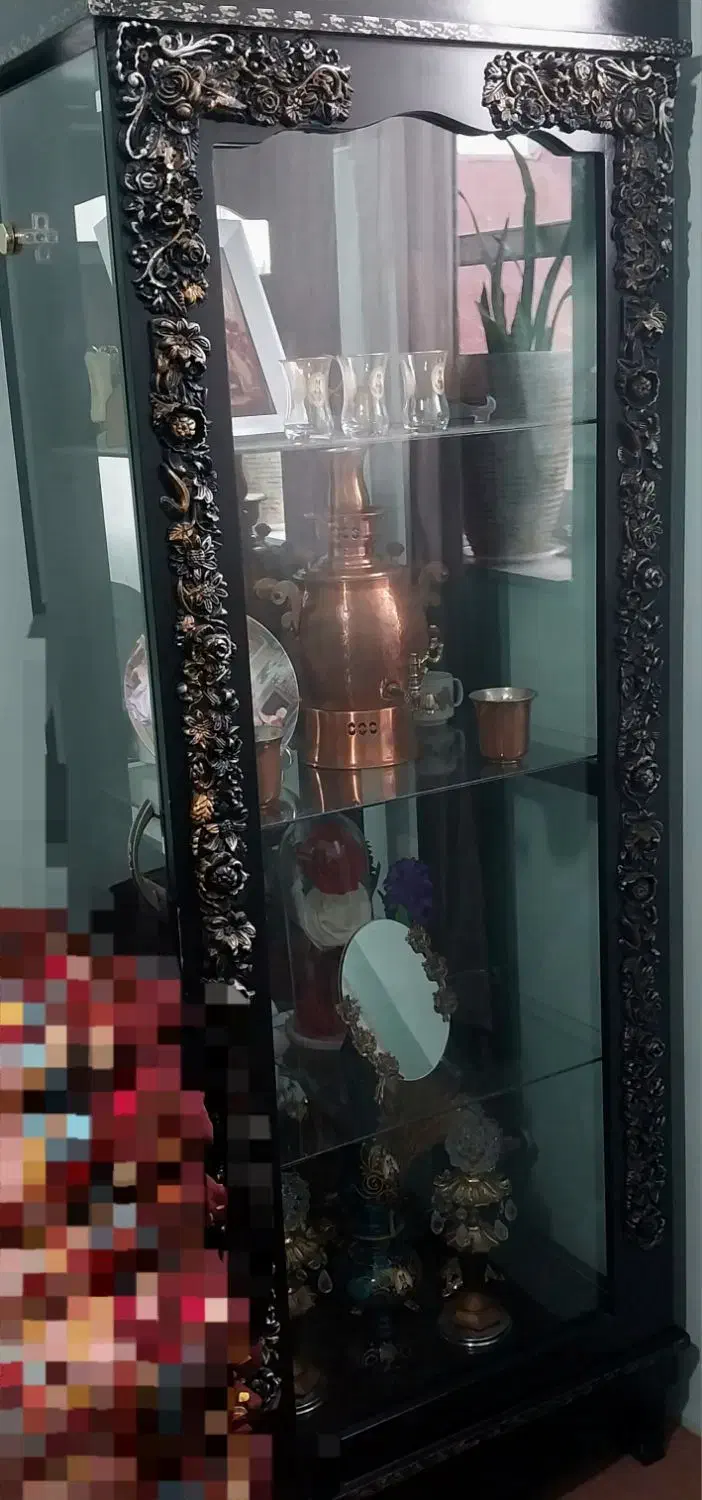 بوفه چوبی|بوفه، ویترین، کنسول|بندر انزلی, باغ زمانی|دیوار