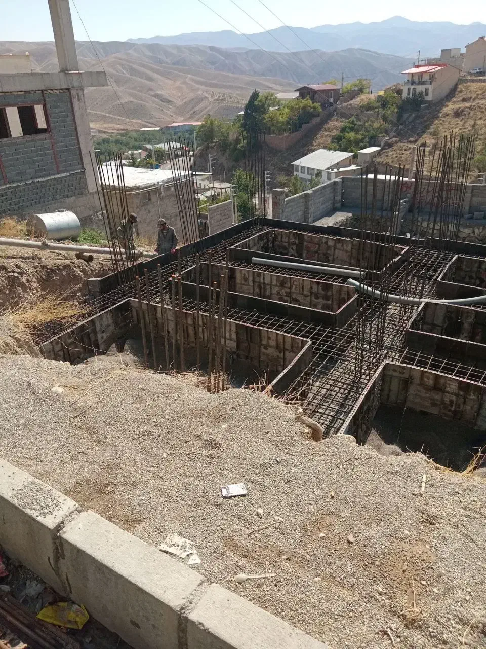 آرماتوربندی .اجرای سقف.  استخر .پیمانکاری|خدمات پیشه و مهارت|رودهن, |دیوار