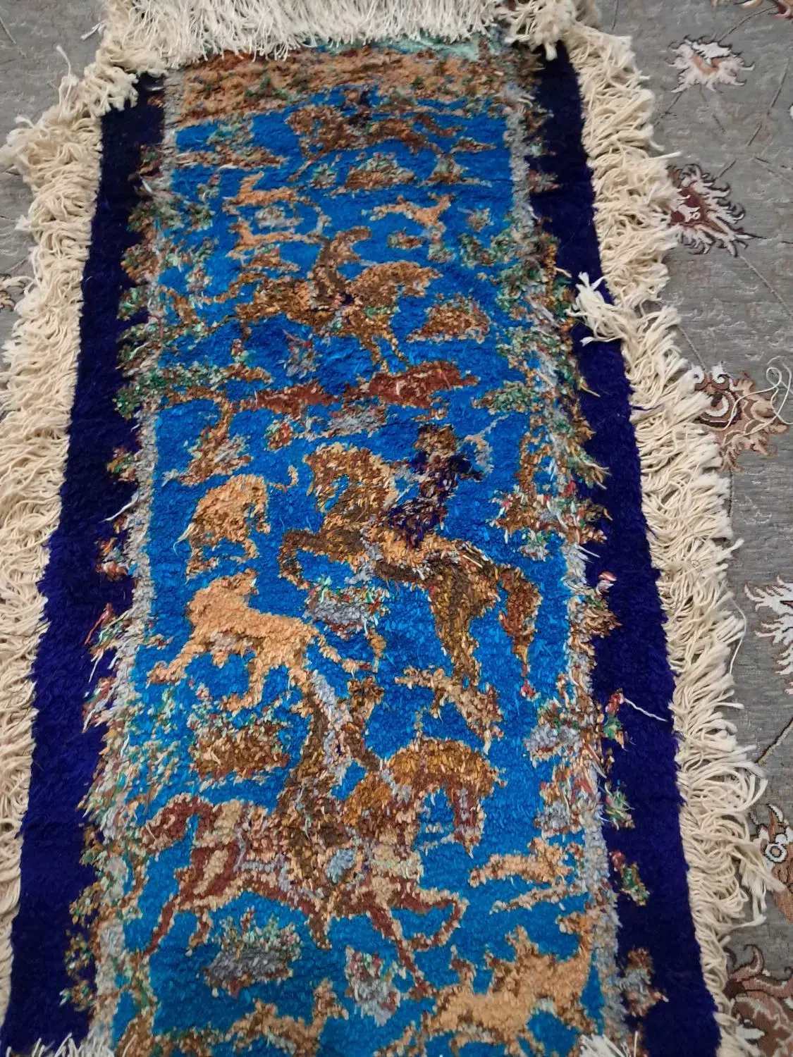 تابلو فرش دستباف بافت شکارگاه|تابلو فرش|تاکستان, |دیوار