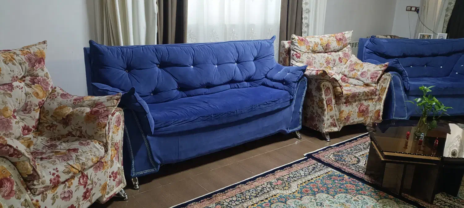 مبل راحتی 7 نفره برای خونه باغ|مبلمان خانگی و میز عسلی|کلاله, |دیوار