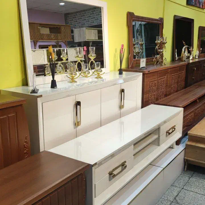 میز ال سی دی،آیینه و کنسول شرکتی بافل.اقساط کد۰۹۶|بوفه، ویترین، کنسول|همدان, |دیوار