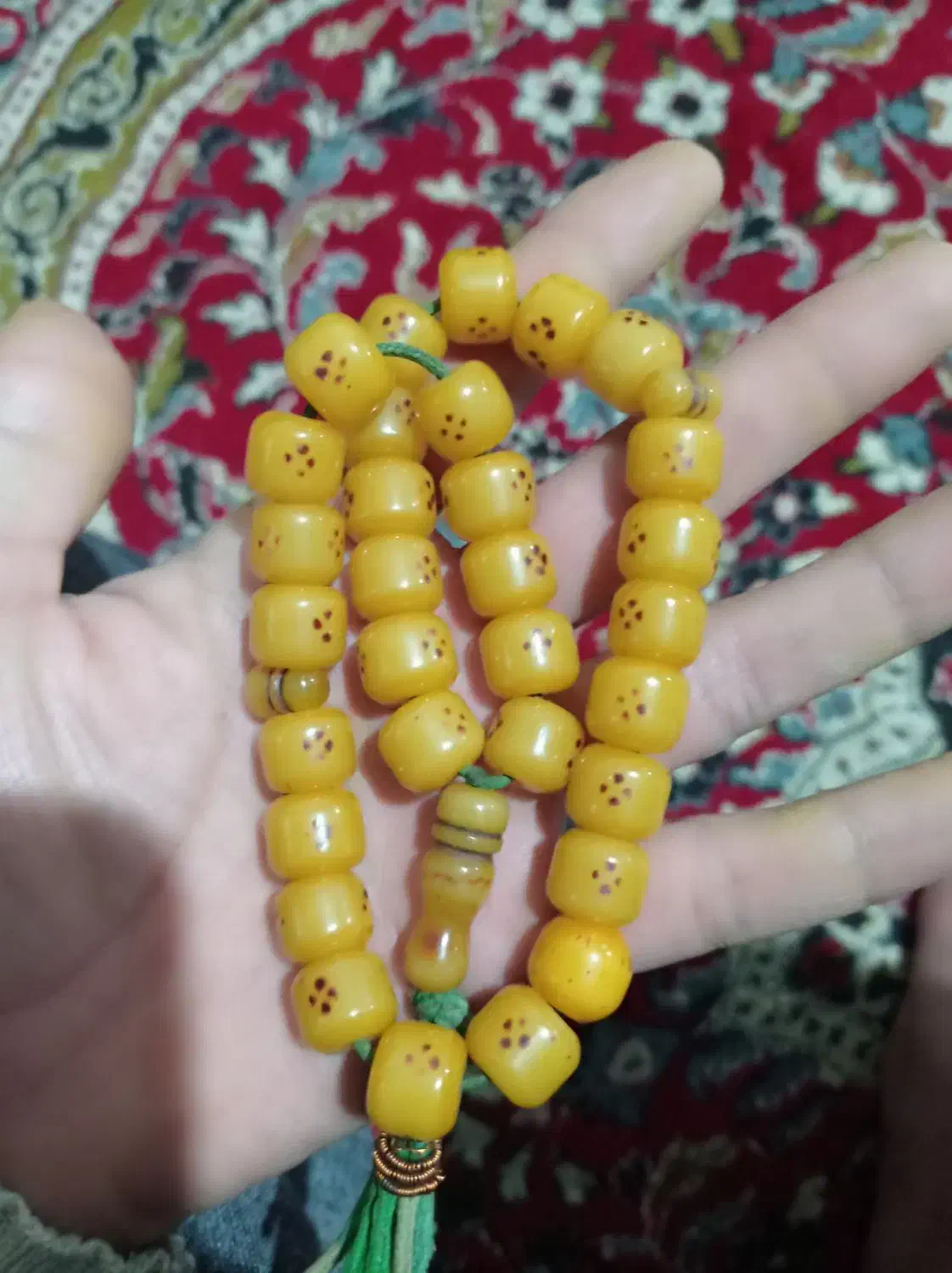 تسبیح سند لوس استخوانی آلمانی قدیمی|کلکسیون اشیاء عتیقه|قوچان, |دیوار