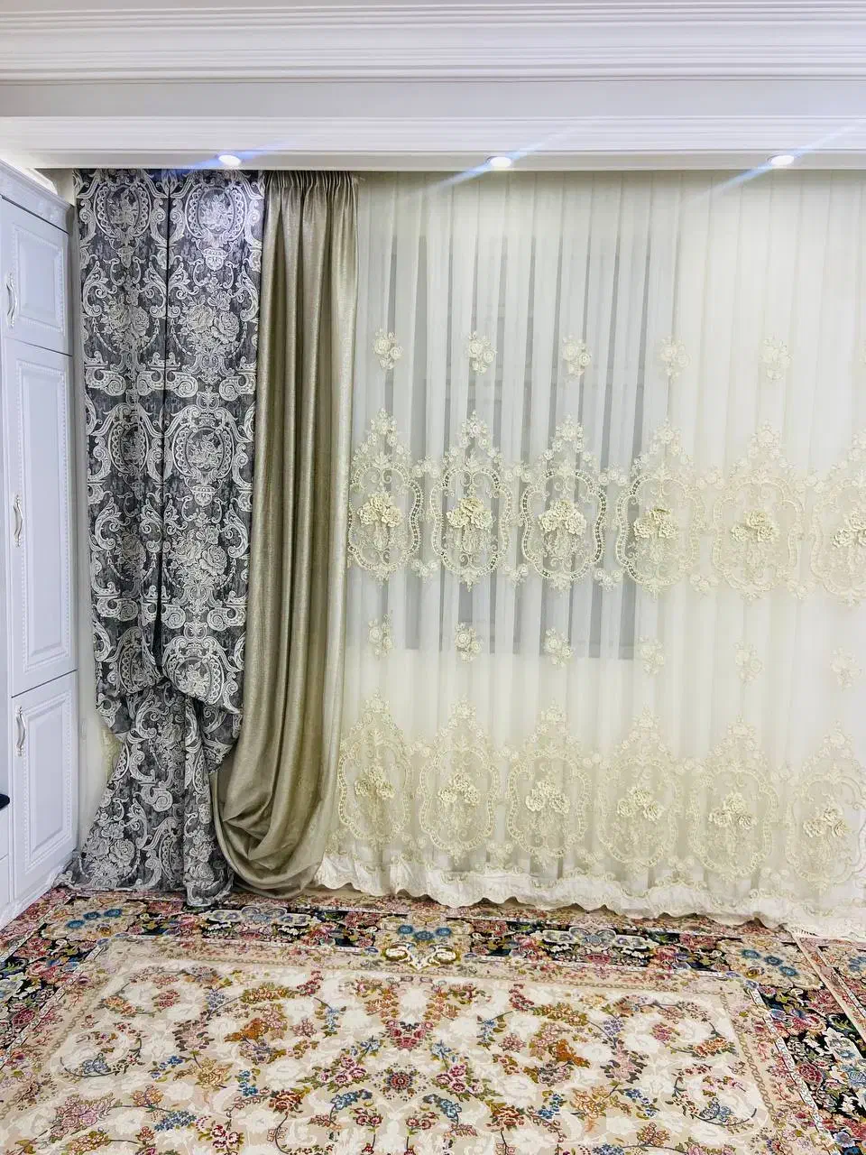 پرده پذیرایی|پرده، رانر، رومیزی|شهریار, شهرک بهاران (ویره)|دیوار