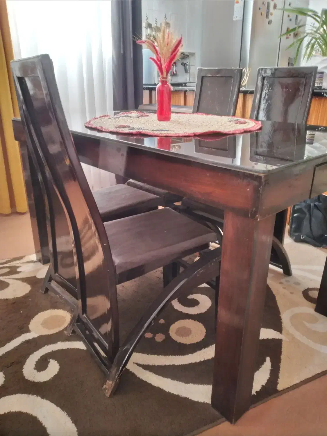 میز ناهار خوری|میز و صندلی غذاخوری|لنجان, |دیوار