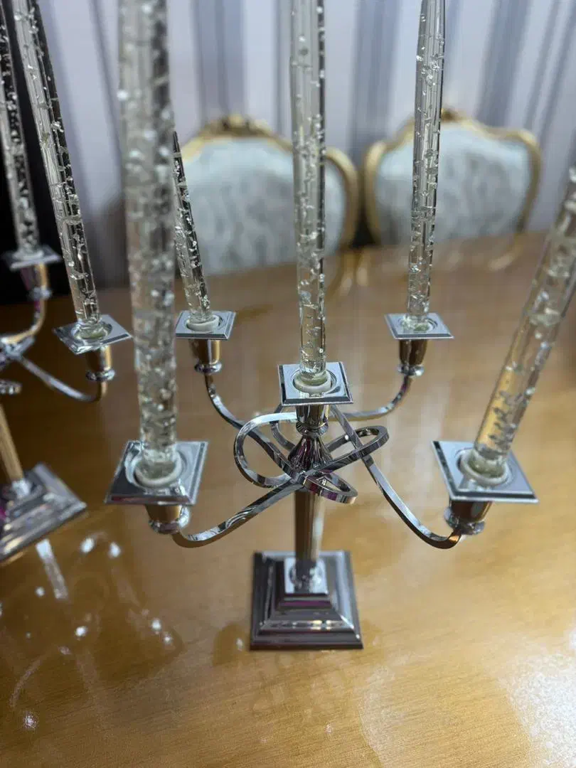 دو عدد شمعدان ۵ شعله در حد نو|لوستر و چراغ آویز|خوی, |دیوار