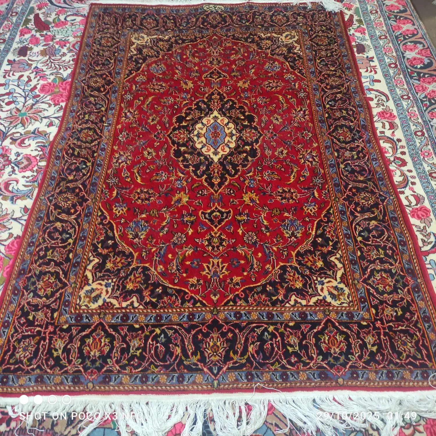 قالیچه دستباف شادسر کاشان|فرش|کرمانشاه, |دیوار