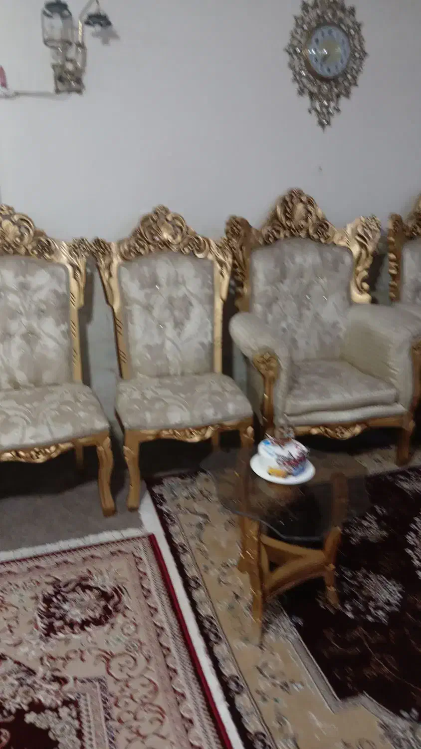 مبل سلطنتی ۹ نفره|مبلمان خانگی و میز عسلی|سنگر, |دیوار