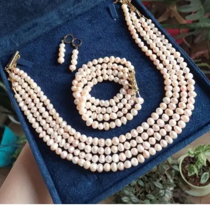 مروارید ۴رج خاص. اندونزی. صورتی. طبیعی|جواهرات|تهران, سید خندان (جلفا)|دیوار