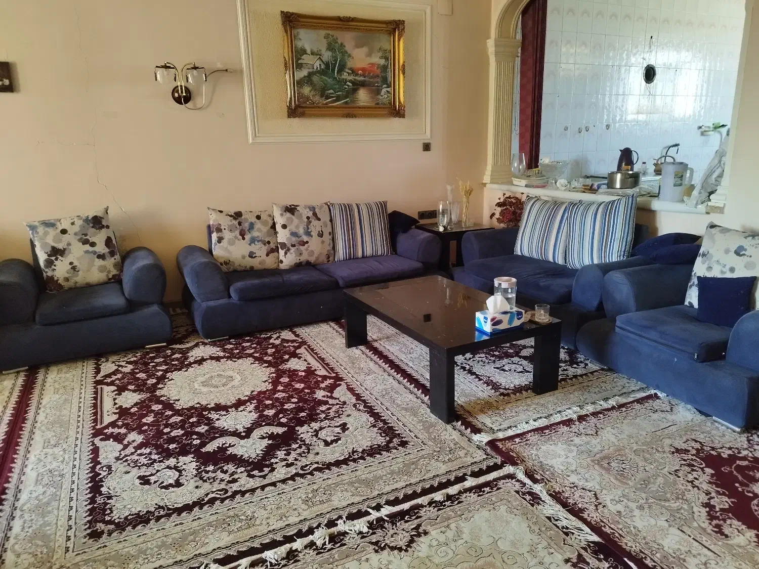 فروش مبلمان هفت نفره|مبلمان خانگی و میز عسلی|شیراز, شهرک امیر کبیر|دیوار