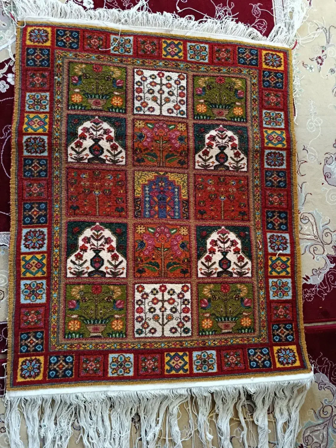 قالیچه دستبافت نو|فرش|لردگان, |دیوار