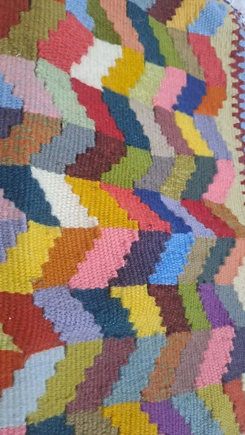 گلیم دستباف کوسن، رومبلی، تابلویی ۴۰×۳۵|گلیم، جاجیم، گبه|سنندج, |دیوار
