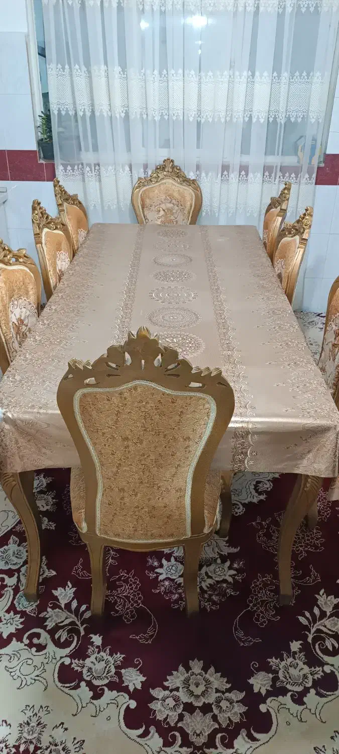 میز ناهار خوری هشت نفره|میز و صندلی غذاخوری|صفادشت, |دیوار