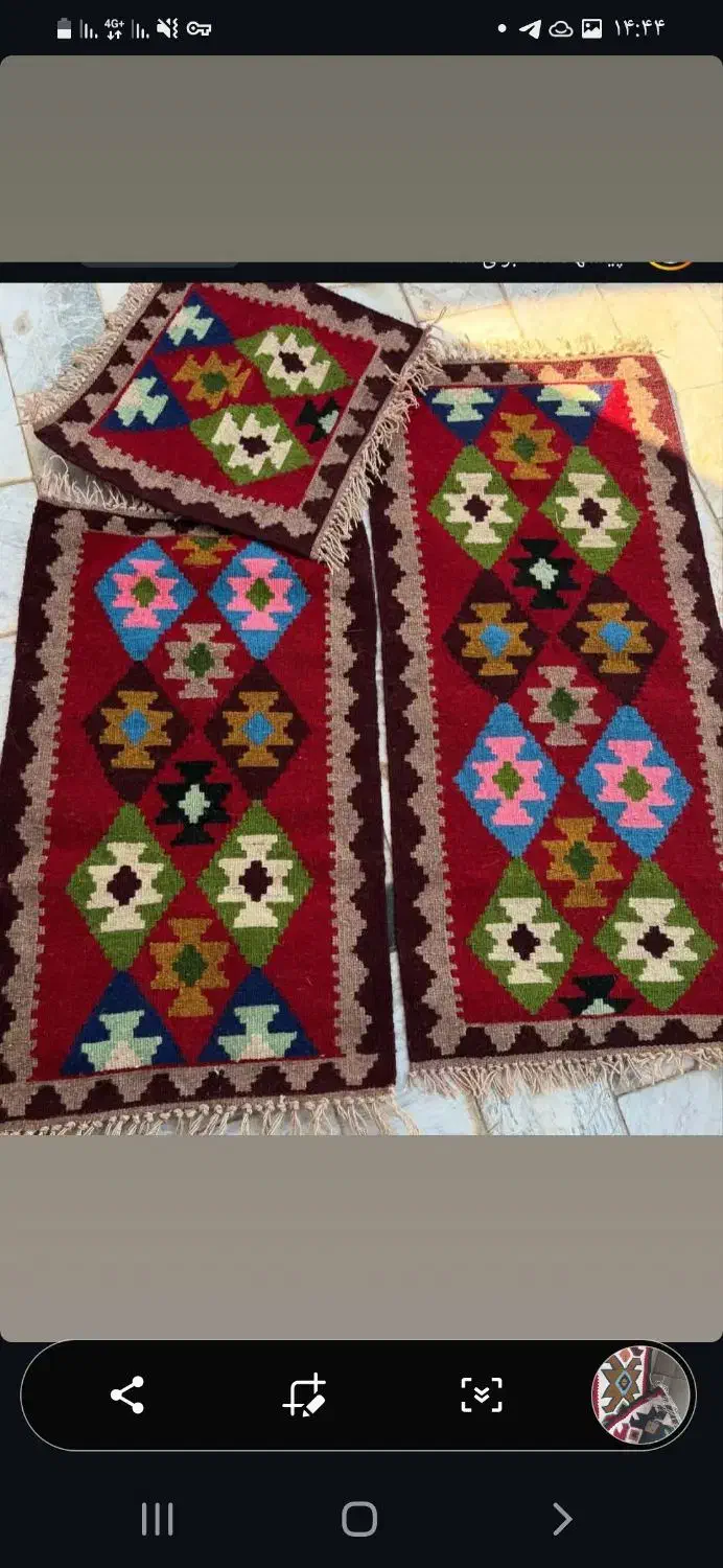 گلییم .پادری .پشم .اکریلیک|فرش|نمین, |دیوار