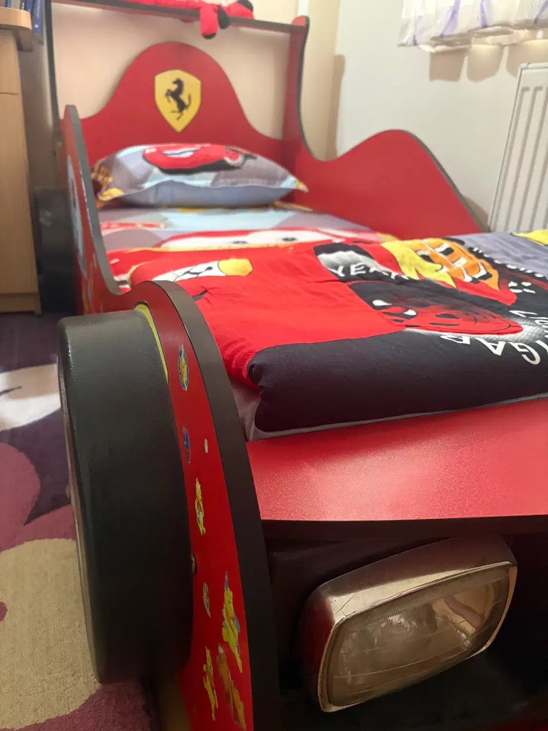 تخت نوجوان ماشینی همراه با تشک|تخت و سرویس خواب|تهران, دروازه شمیران|دیوار