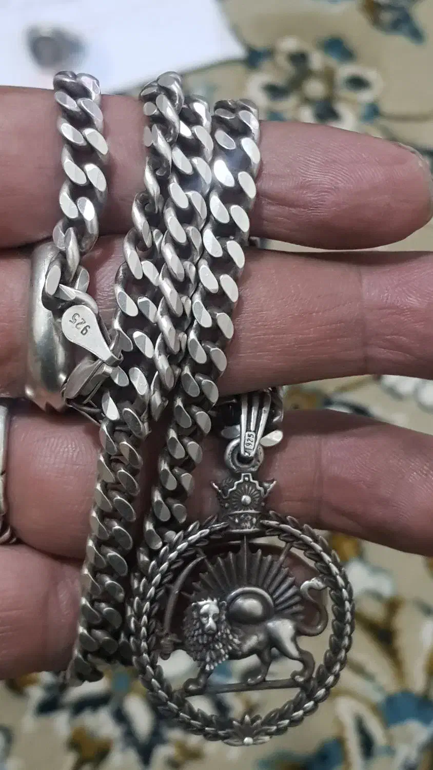 زنجیر و پلاک نقره کارتیر|جواهرات|پاکدشت, پاکدشت (مامازند)|دیوار