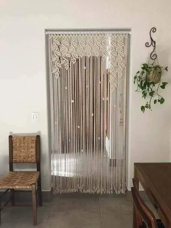 پرده مکرومه|پرده، رانر، رومیزی|مشهد, استاد یوسفی (شهرک غرب)|دیوار