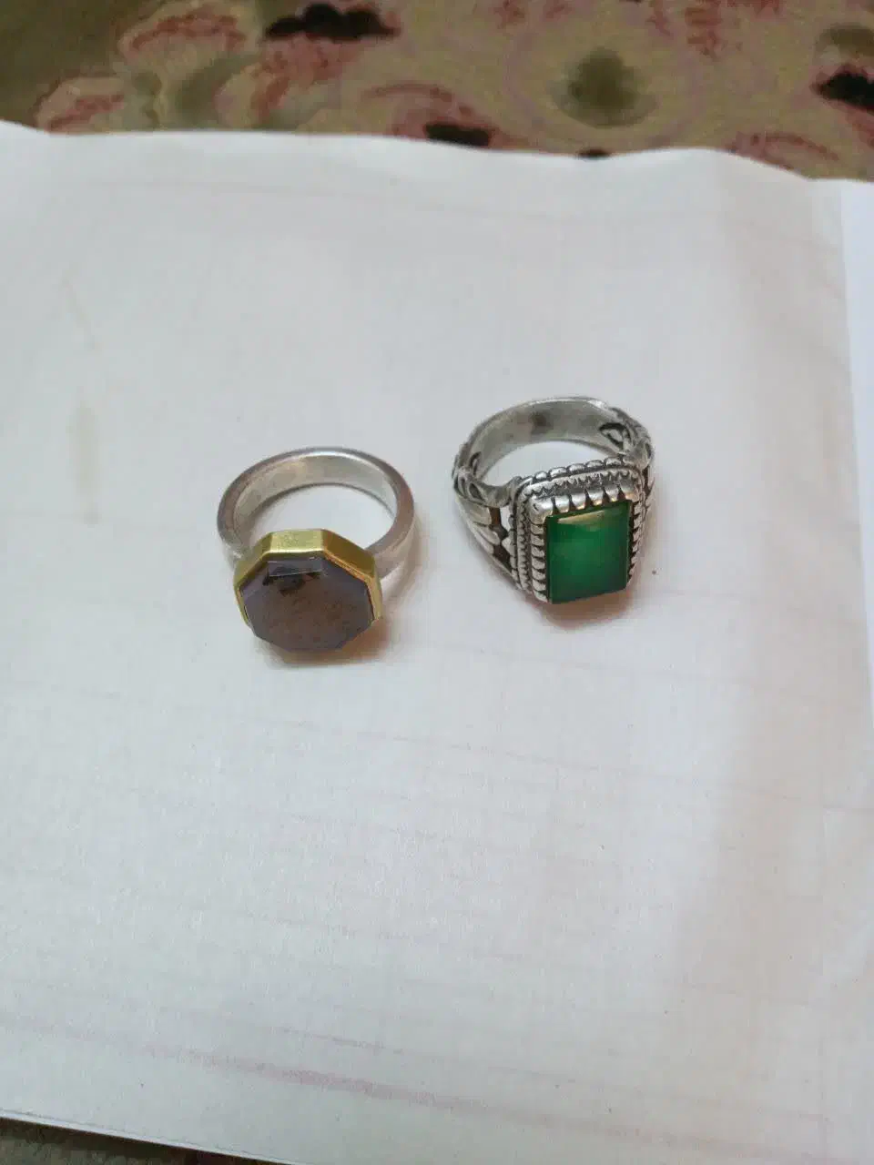 انگشتر عقیق سبز و یاقوت یمنی نقره سنگین|جواهرات|قرچک, مهدیه|دیوار
