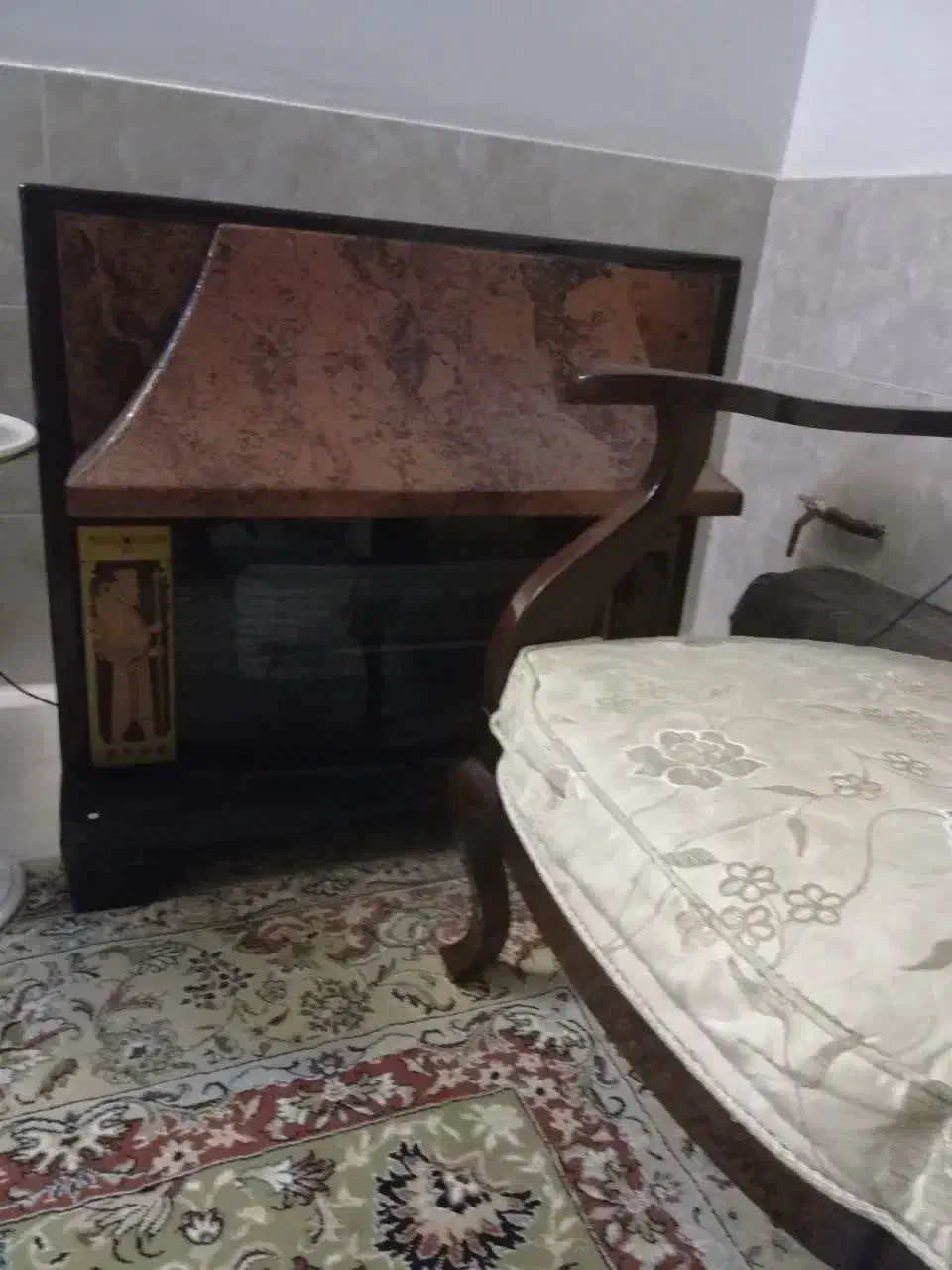 بخاری گازی طرح شومینه|بخاری، هیتر، شومینه|خوانسار, |دیوار