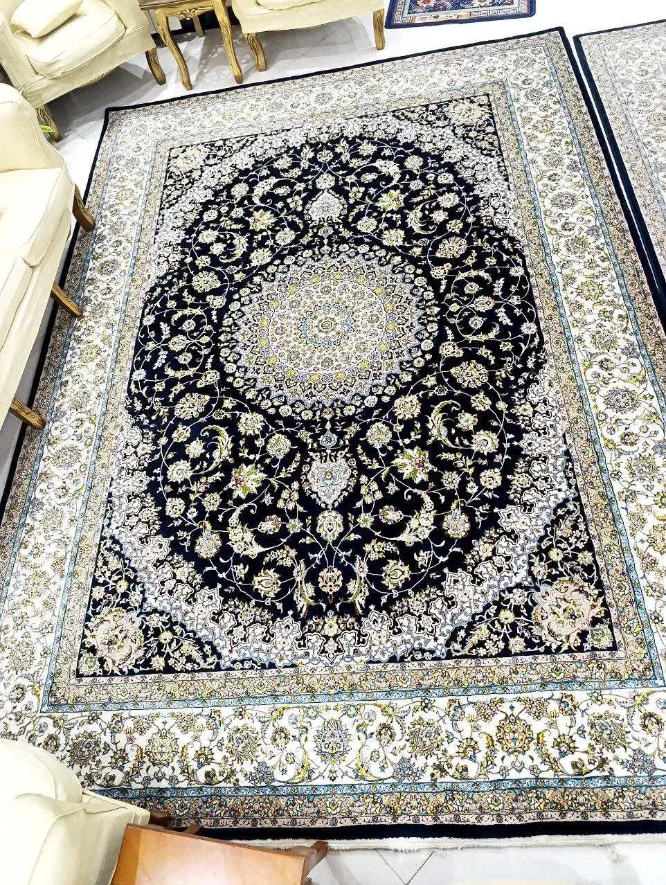 فرش ۹متری دوعددسالم وتمیزسرمه ای هرکدام ۱۰تومن|فرش|چهاردانگه (تهران), |دیوار