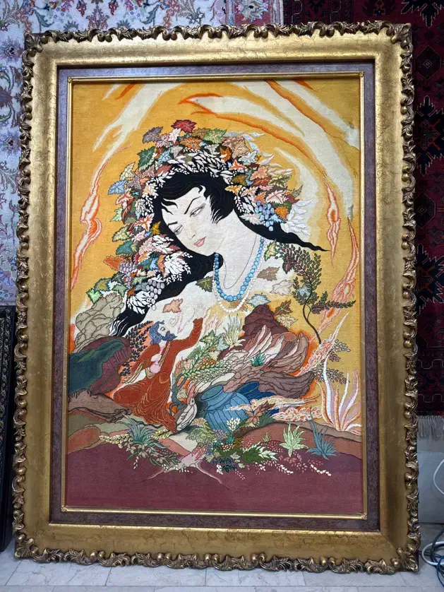 تابلو فرش ۷۰ رج تبریز|تابلو فرش|تهران, باغ فیض|دیوار