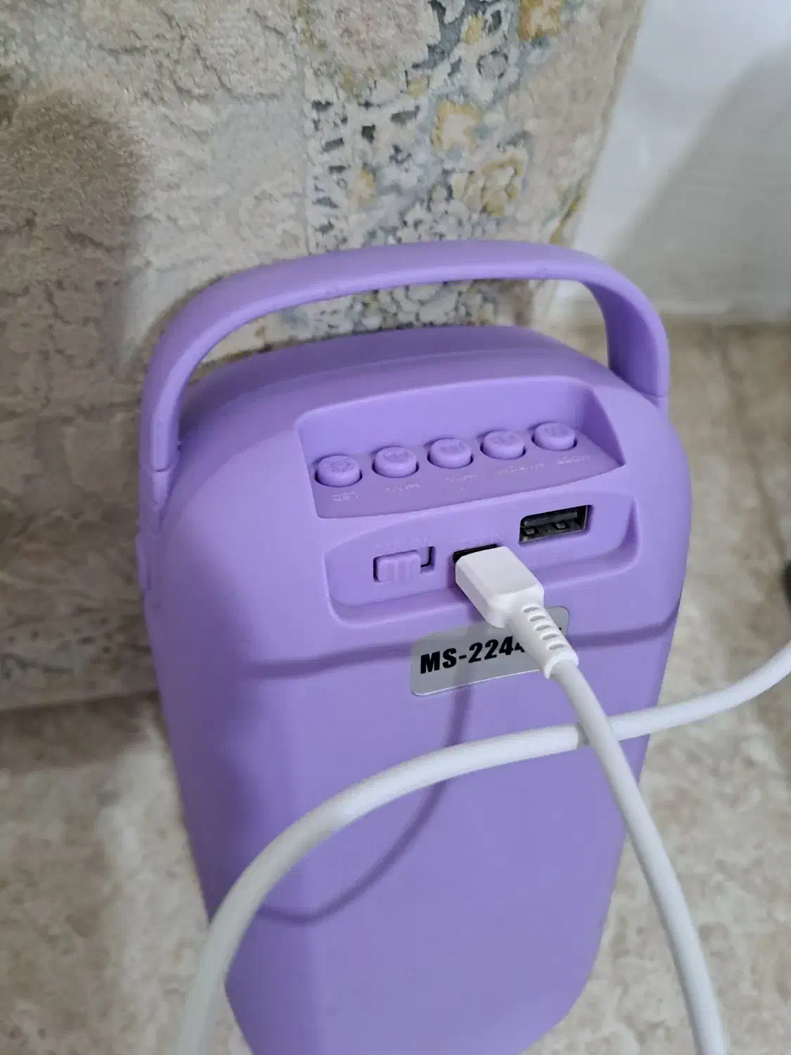 اسپیکر بلوتوثی شارژ خور رقص نور آبی رنگ خوشرنگ|پخشکننده همراه|محمدشهر, محمدشهر|دیوار