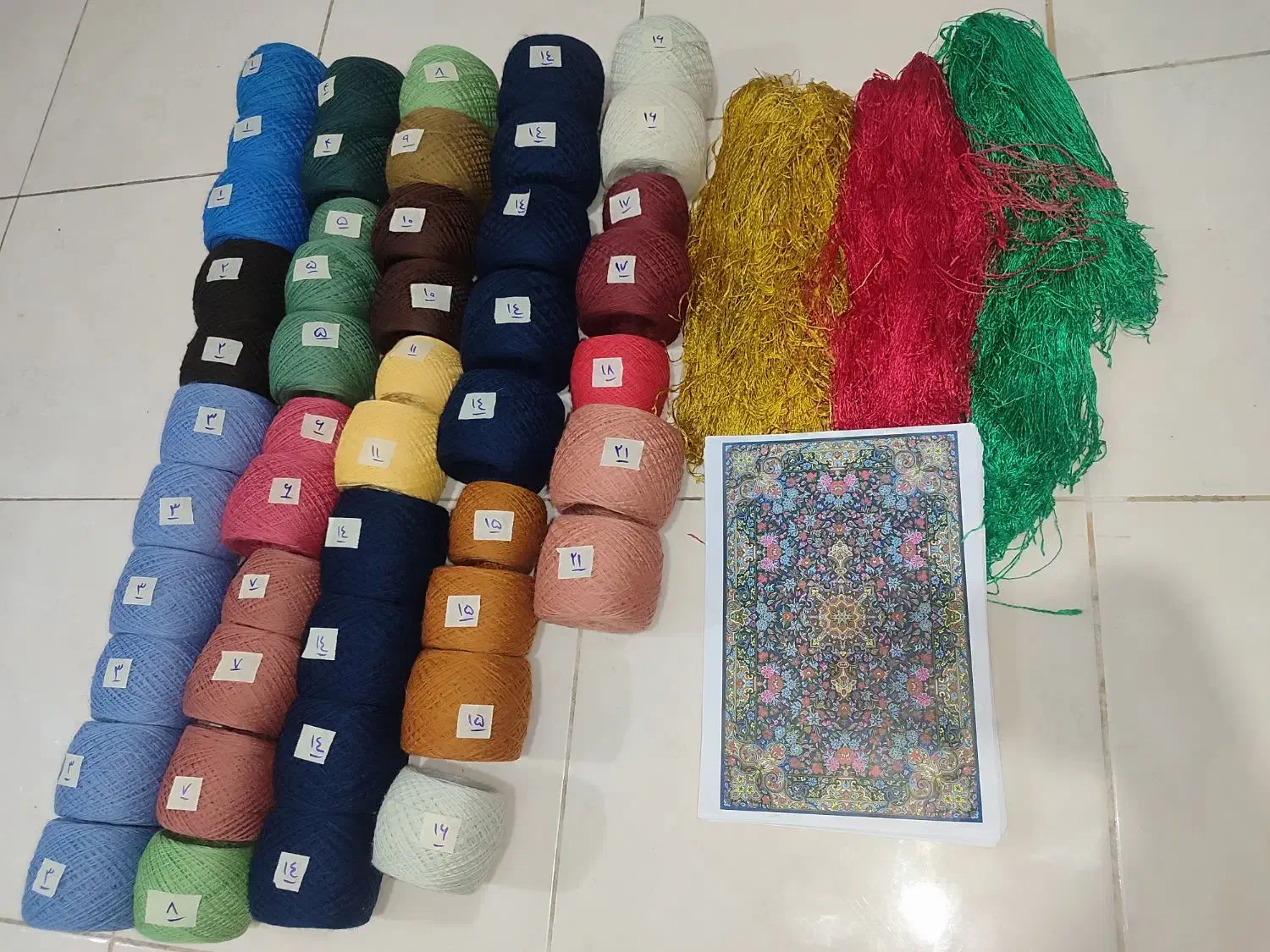 نقشه و دارقالی ومصالح بافت قالی دستباف|فرش|قم, نیروگاه|دیوار