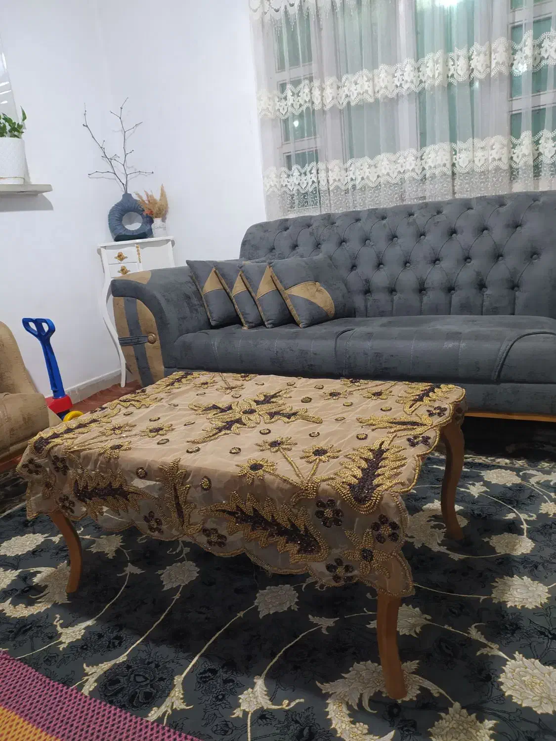 رومیزی دست دوز|پرده، رانر، رومیزی|ملایر, |دیوار