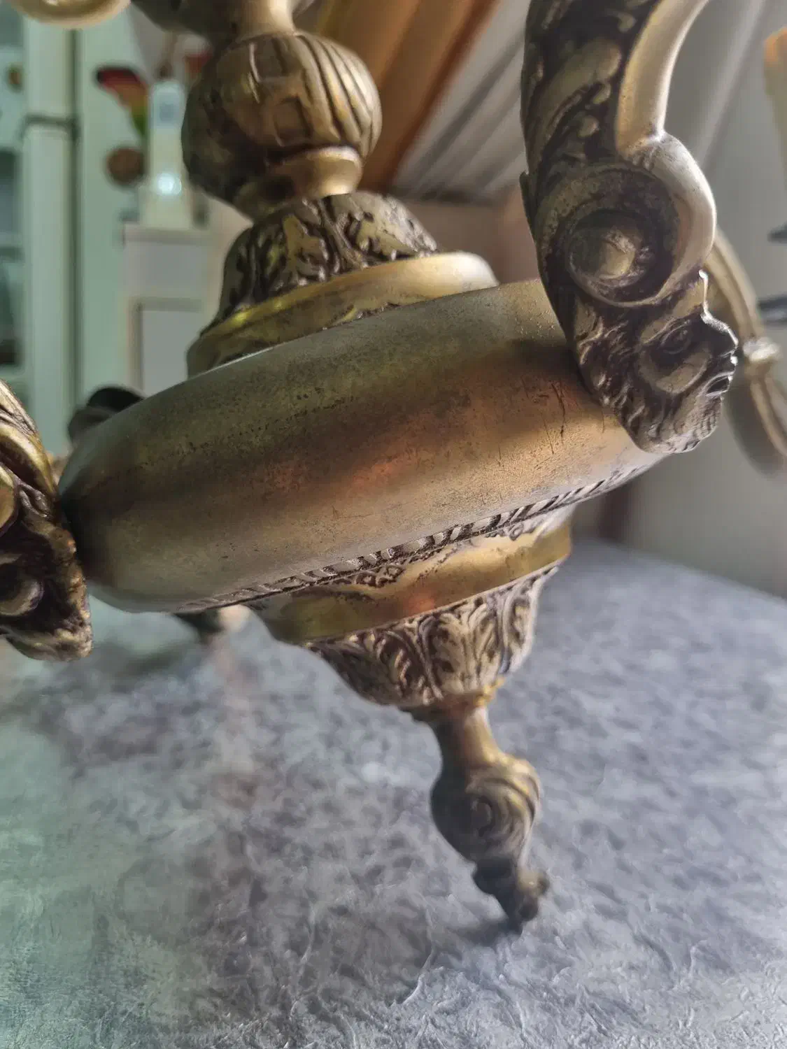 لوستر برنزی|لوستر و چراغ آویز|اهواز, گیت بوستان|دیوار