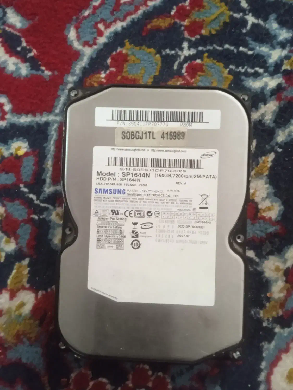 هارد  HHD.سامسونگ|قطعات و لوازم جانبی رایانه|اصفهان, باغ زرشک|دیوار