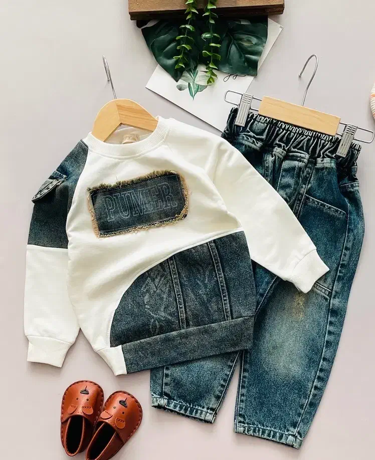 ست جین پومر|کفش و لباس بچه|بروجرد, |دیوار