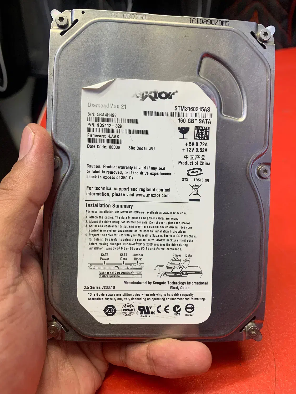 هارد سیگیت ۱۶۰ گیگ|قطعات و لوازم جانبی رایانه|اصفهان, احمدآباد|دیوار