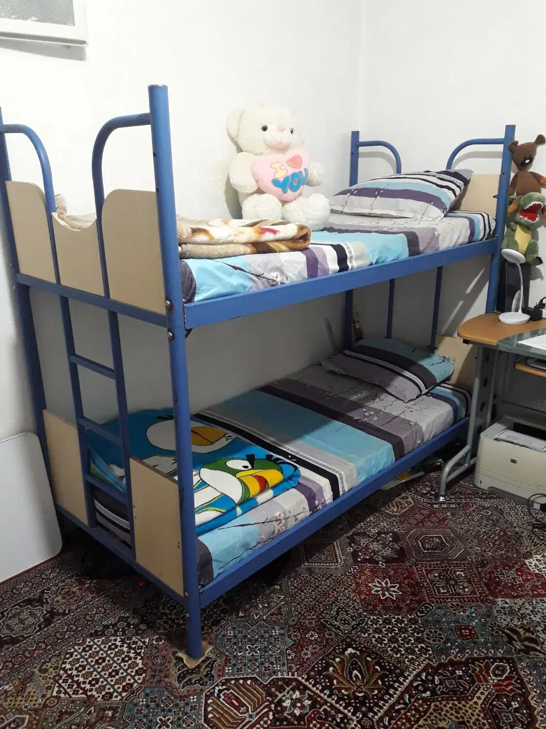 تخت دو طبقه فلزی|تخت و سرویس خواب|ملایر, |دیوار