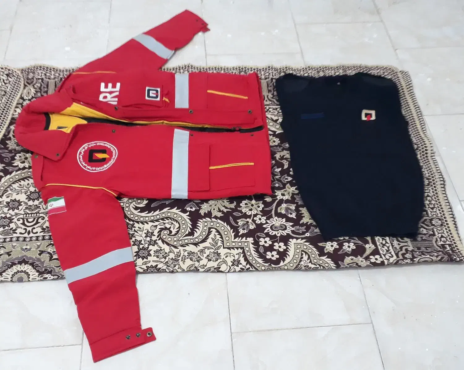 لباس آتش نشانی سایز لارج بزرگ و جلیقه|لباس|پاکدشت, شهرک امام رضا|دیوار