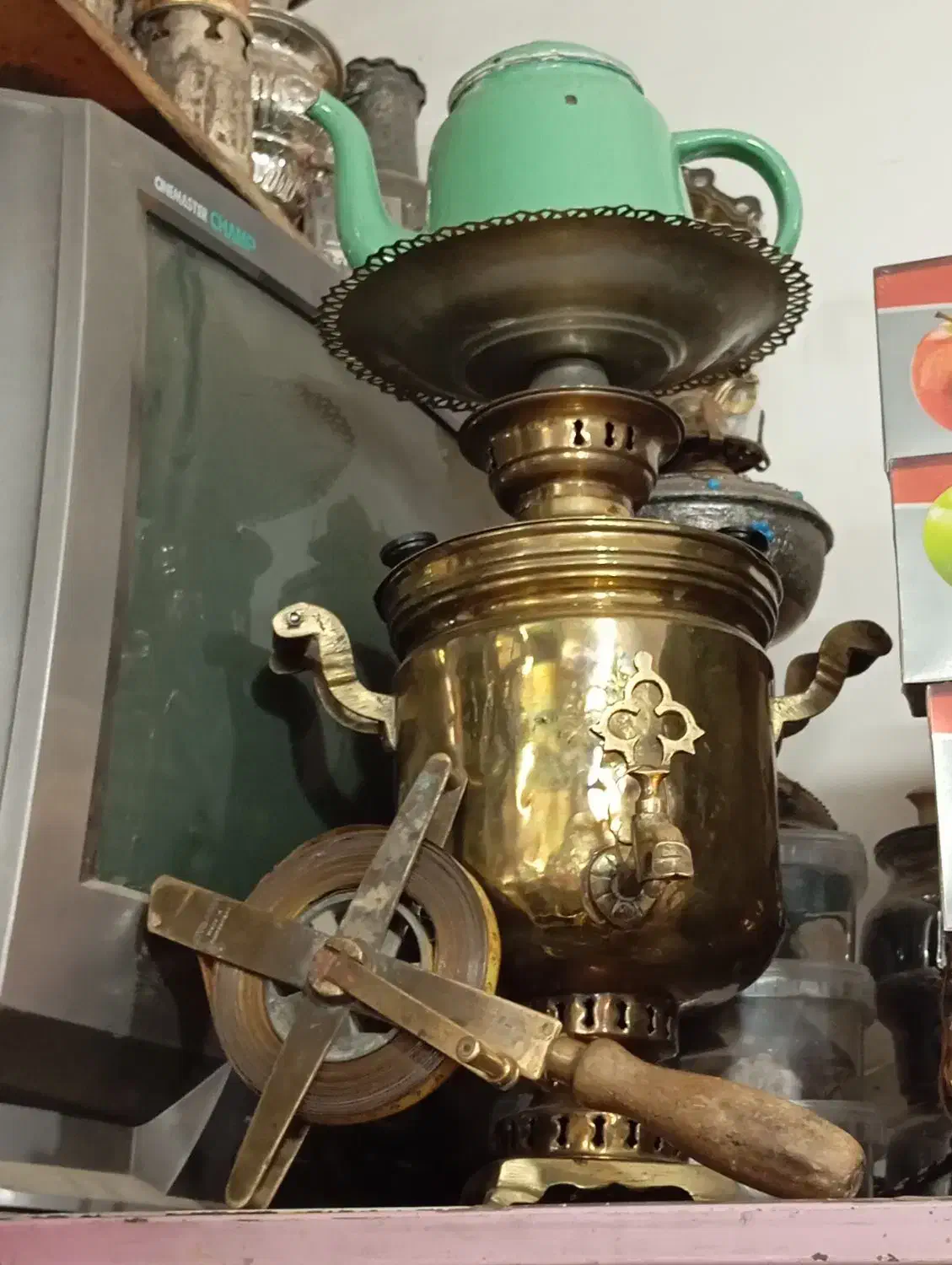 قوری لعابی/شیرینی خوری ورشو/متر صلیبی سویسی|کلکسیون اشیاء عتیقه|ملایر, |دیوار