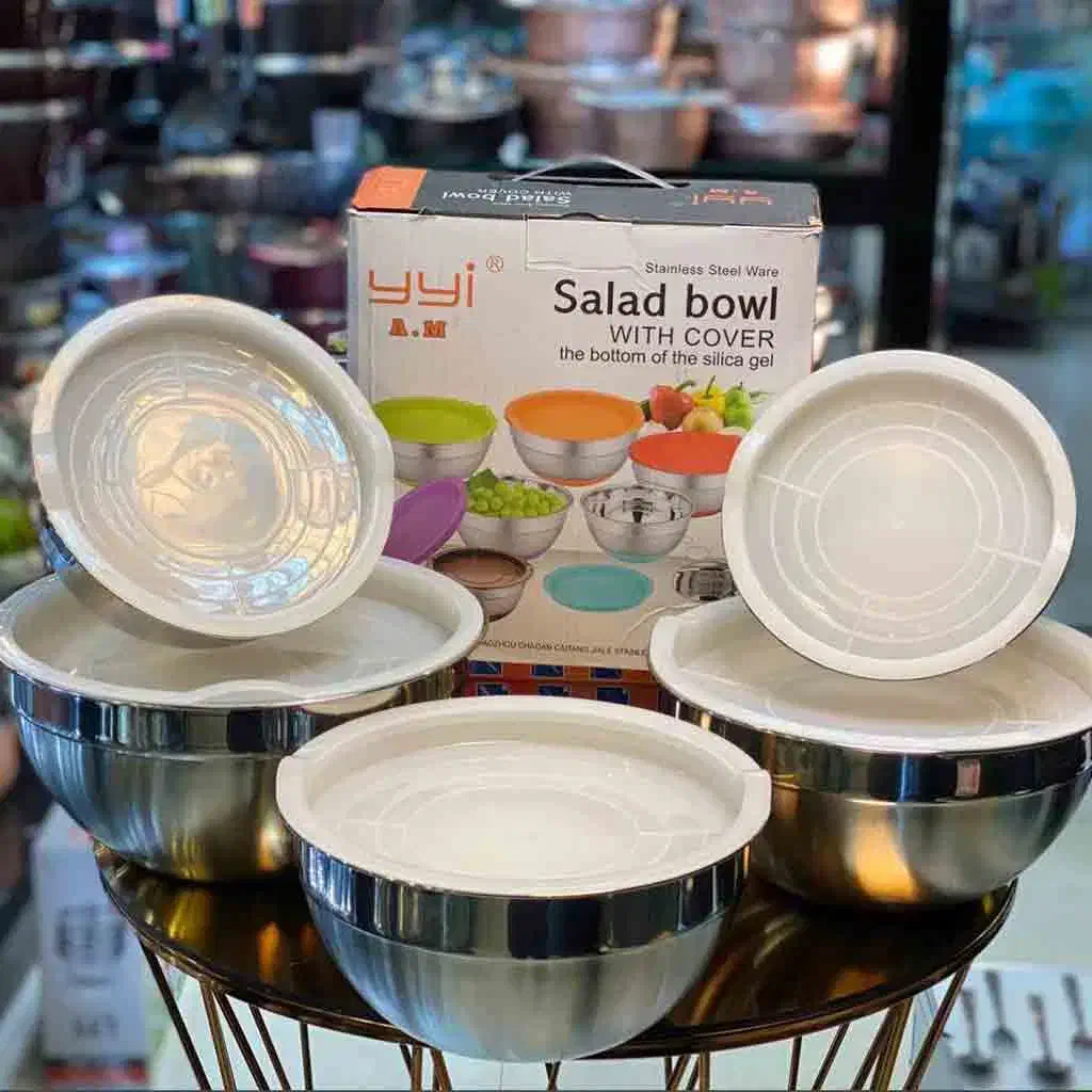 لگن استیل ۵ پارچه درب دار|ظروف نگهدارنده، پلاستیکی، یکبارمصرف|نسیمشهر, |دیوار