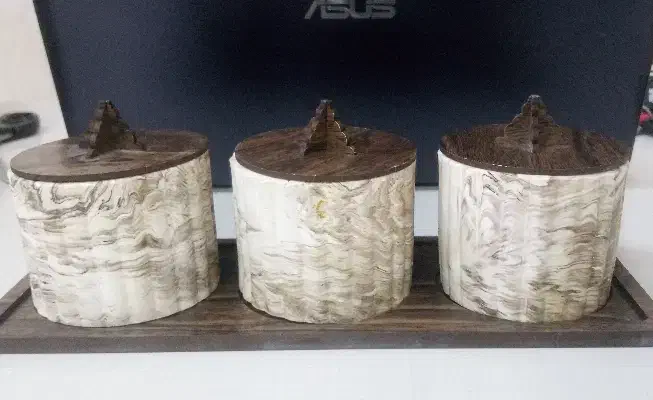 جا ادویه در چوبی سنگ مصنوعی|صنایع دستی و سایر لوازم تزئینی|اصفهان, قهجاورستان|دیوار