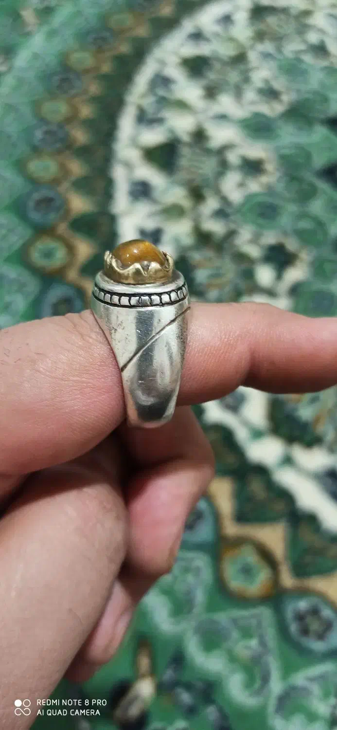 انگشتر  اوپال خوشرنگ درجه یک پر نور زیبا|جواهرات|بروجرد, |دیوار