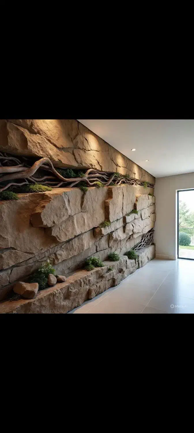 دکور صخره ای سیمانی|خدمات پیشه و مهارت|لواسان, |دیوار