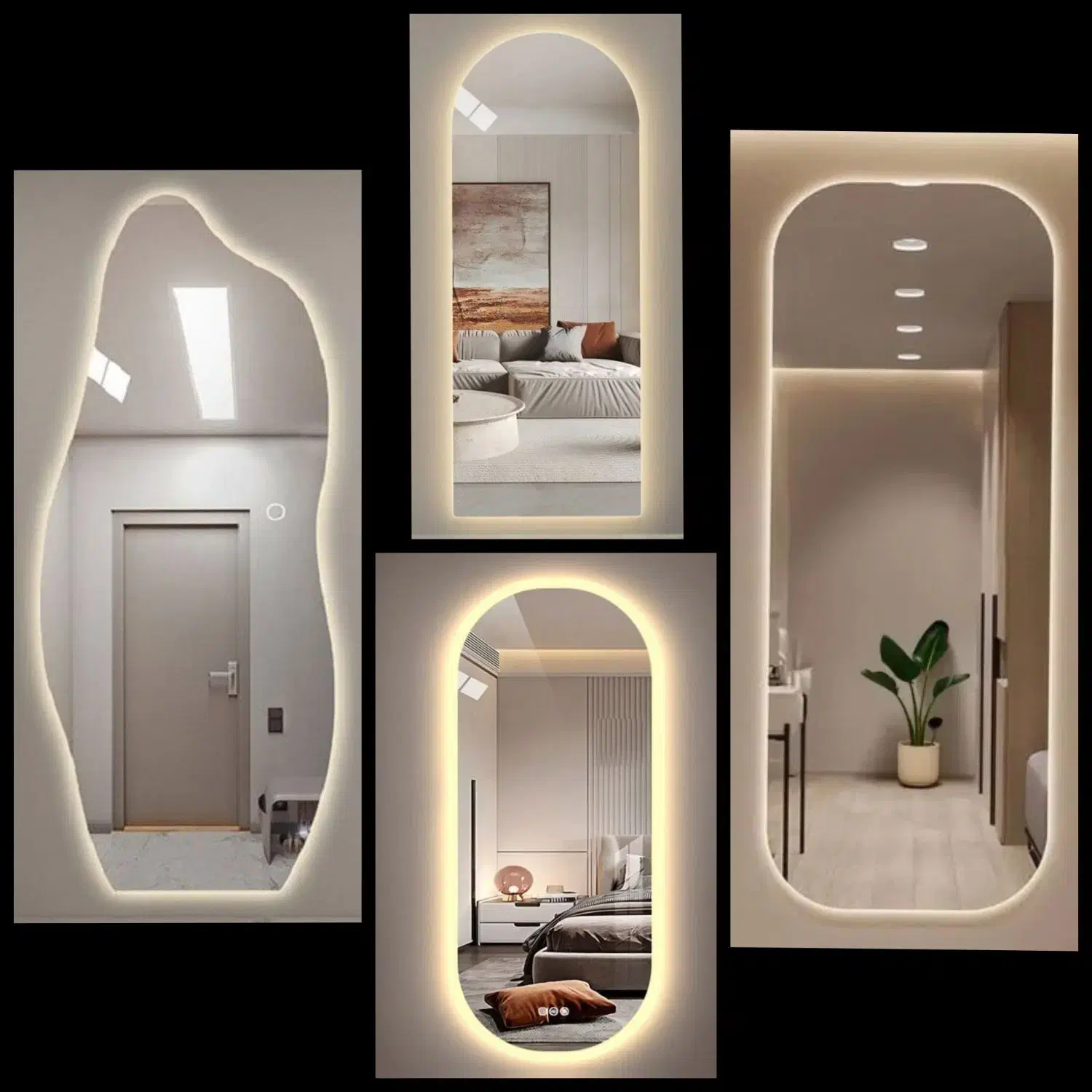 آینه چراغ دار (بک لایت) با تنوع طرح و ضمانت تعویض|آینه|شیراز, مسلم|دیوار