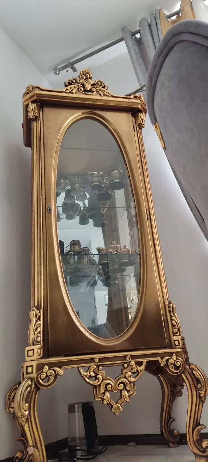 بوفه تمام چوب روس منبت ویترین|بوفه، ویترین، کنسول|پردیس, فاز ۱۱|دیوار