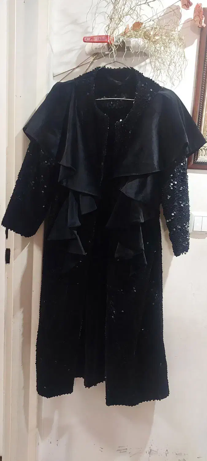 پالتو و مانتو پولکی مخمل مزونی ، نو|لباس|قم, وادی السلام|دیوار