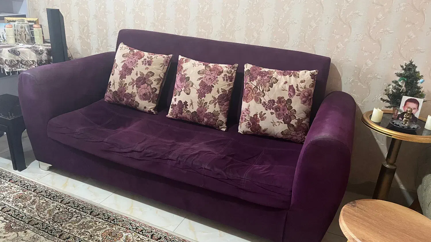 مبل سه نفره تمیز سالم|مبلمان خانگی و میز عسلی|مسجد سلیمان, |دیوار