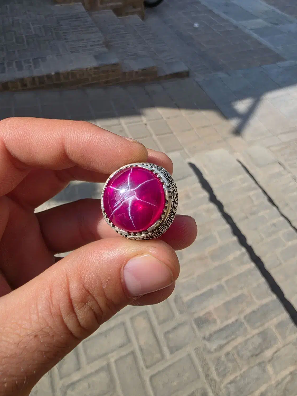 انگشتر یاقوت رکاب قلمکاری شده|جواهرات|یزد, |دیوار