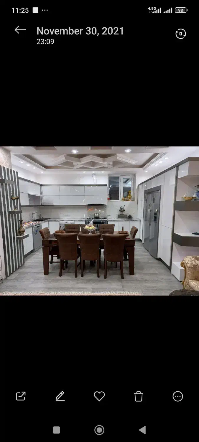 میز غذاخوری هشت نفره چوب|میز و صندلی غذاخوری|شاهین دژ, |دیوار