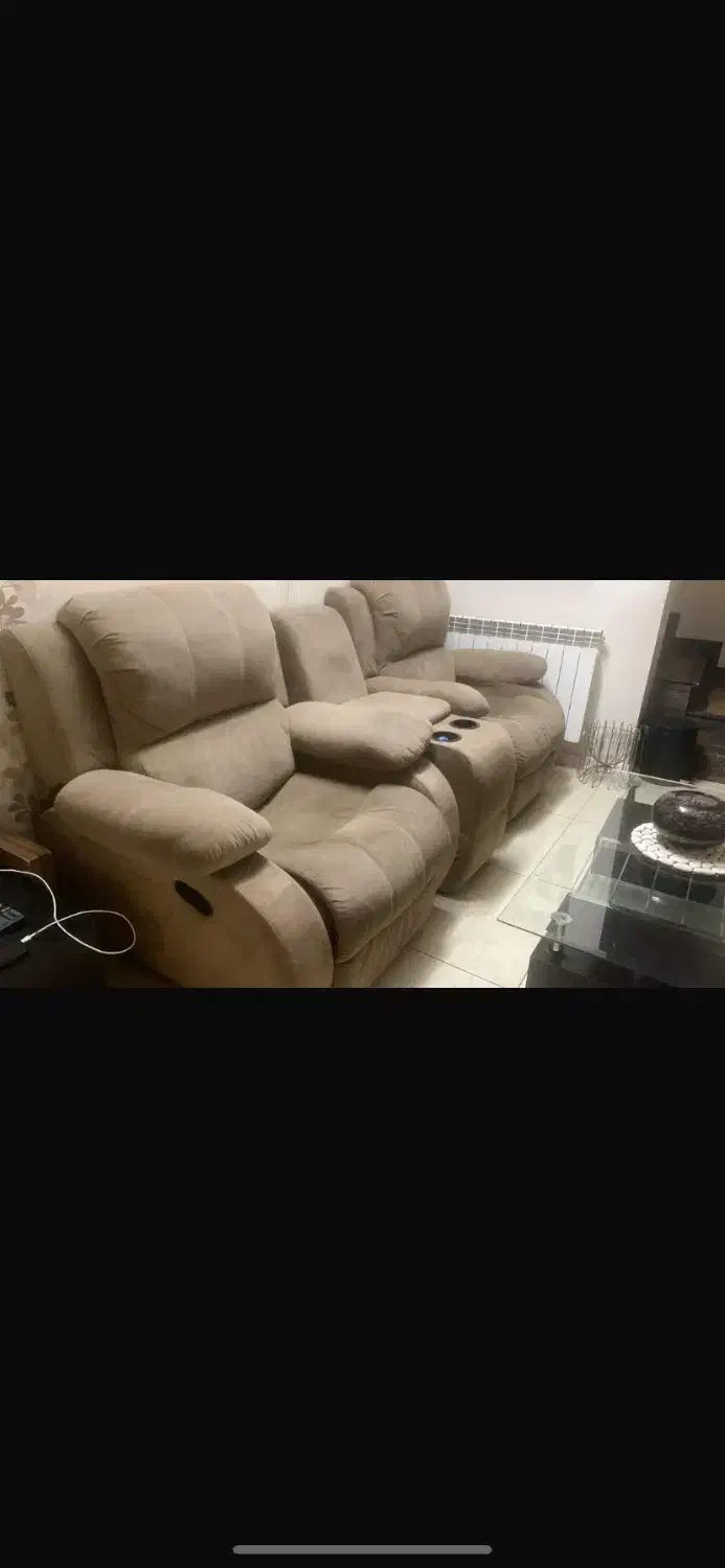 مبلمان ریلکسی باز شو ۴ نفره و میز وسط ترک|مبلمان خانگی و میز عسلی|شیراز, فرهنگ شهر|دیوار