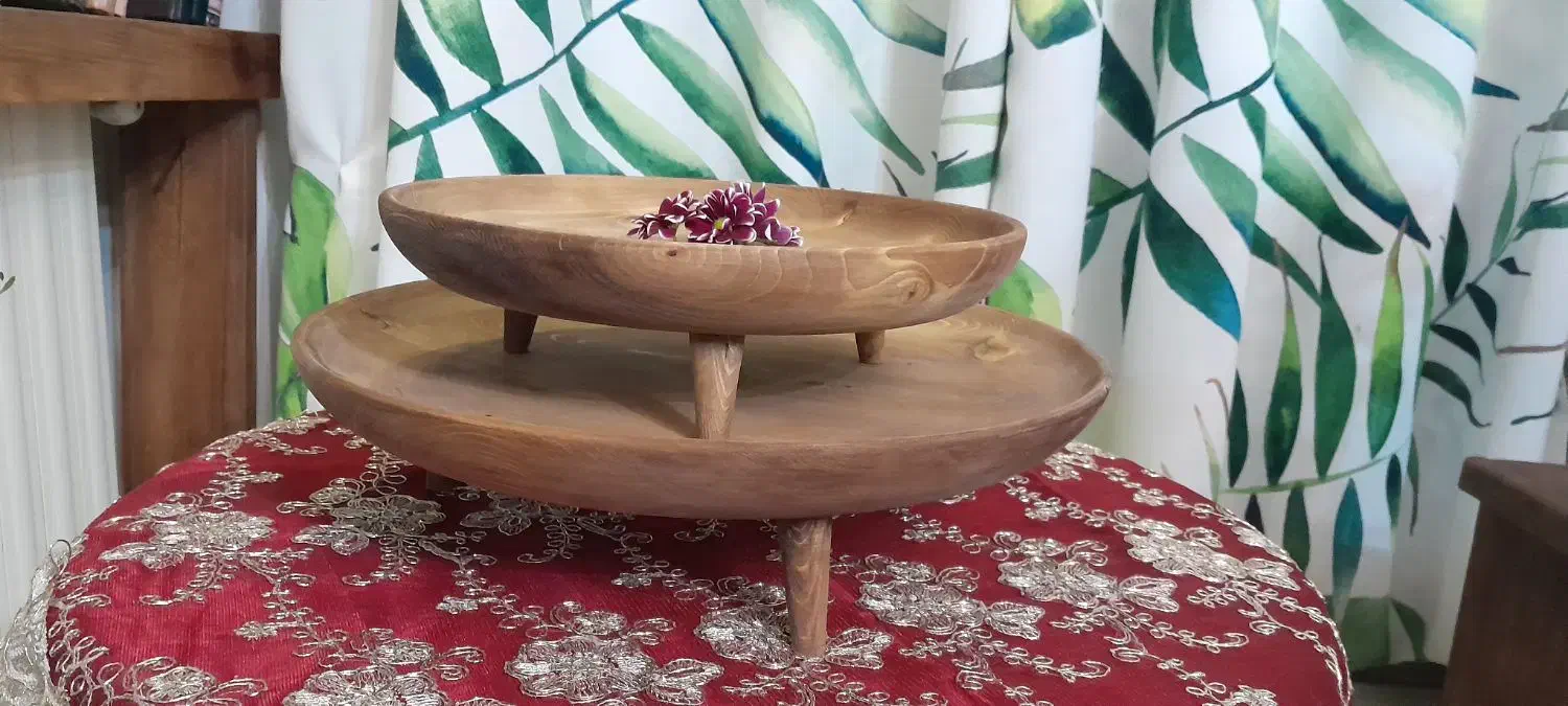 ظرف میوه و شیرینی چوبی|ظروف سرو و پذیرایی|چالوس, |دیوار